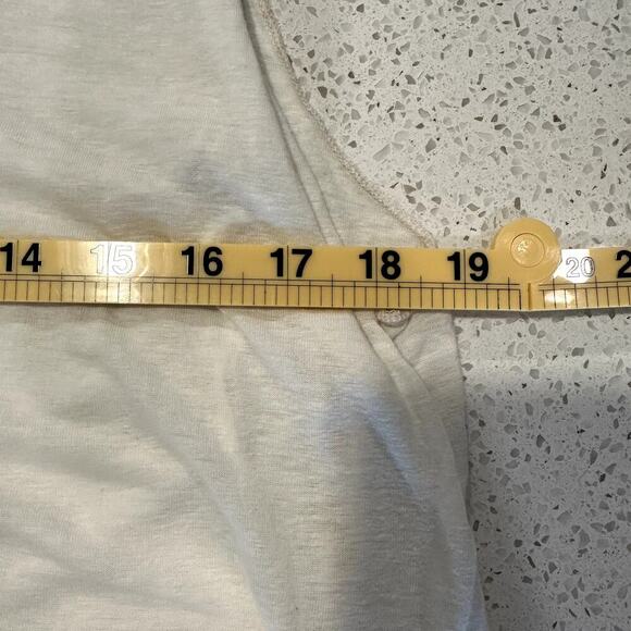 We The Free Rayon Linen Blend Layered White Tank Top M Boho - Picture 5 of 6